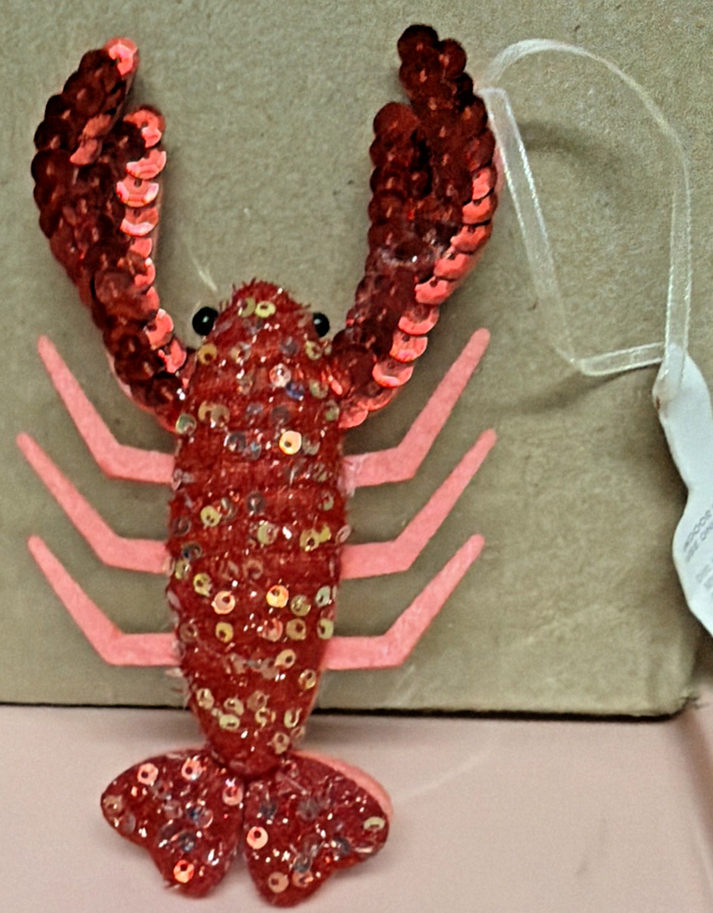 Wondershop Sequined Fabric Lobster Christmas Tree Ornament - Red